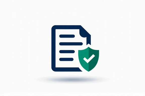Stylized document icon with a shield symbolizing privacy and terms